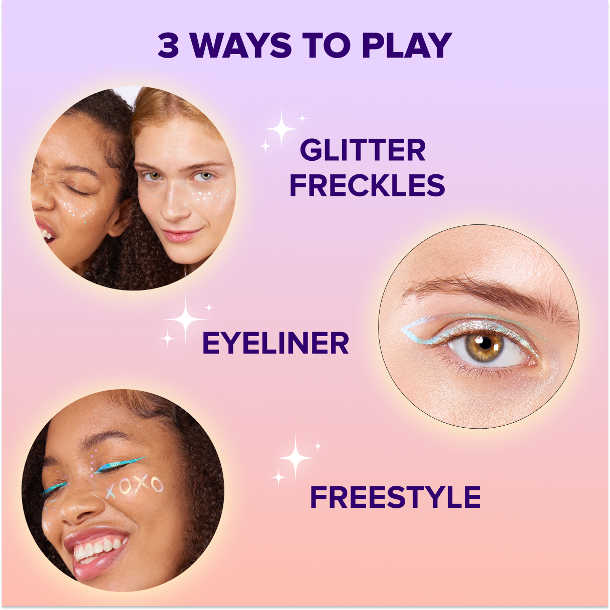 KiraKira | MOOD-Pink | Glitter Freckles | Glitter Eyeliner