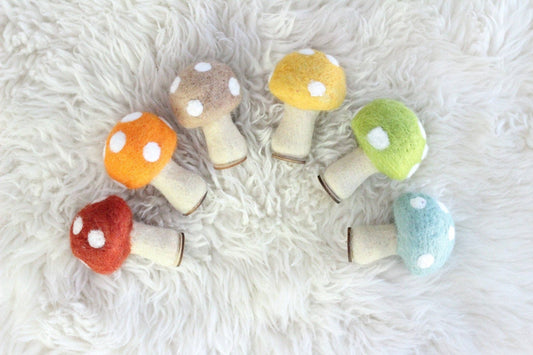 Woodland Mushrooms 100% Wool