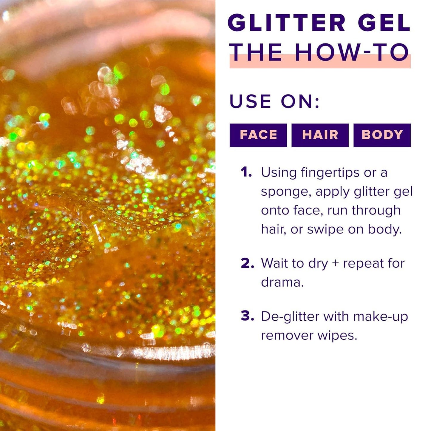 Original Glitter Gel | Fire-Orange | Body Glitter | Shimmer