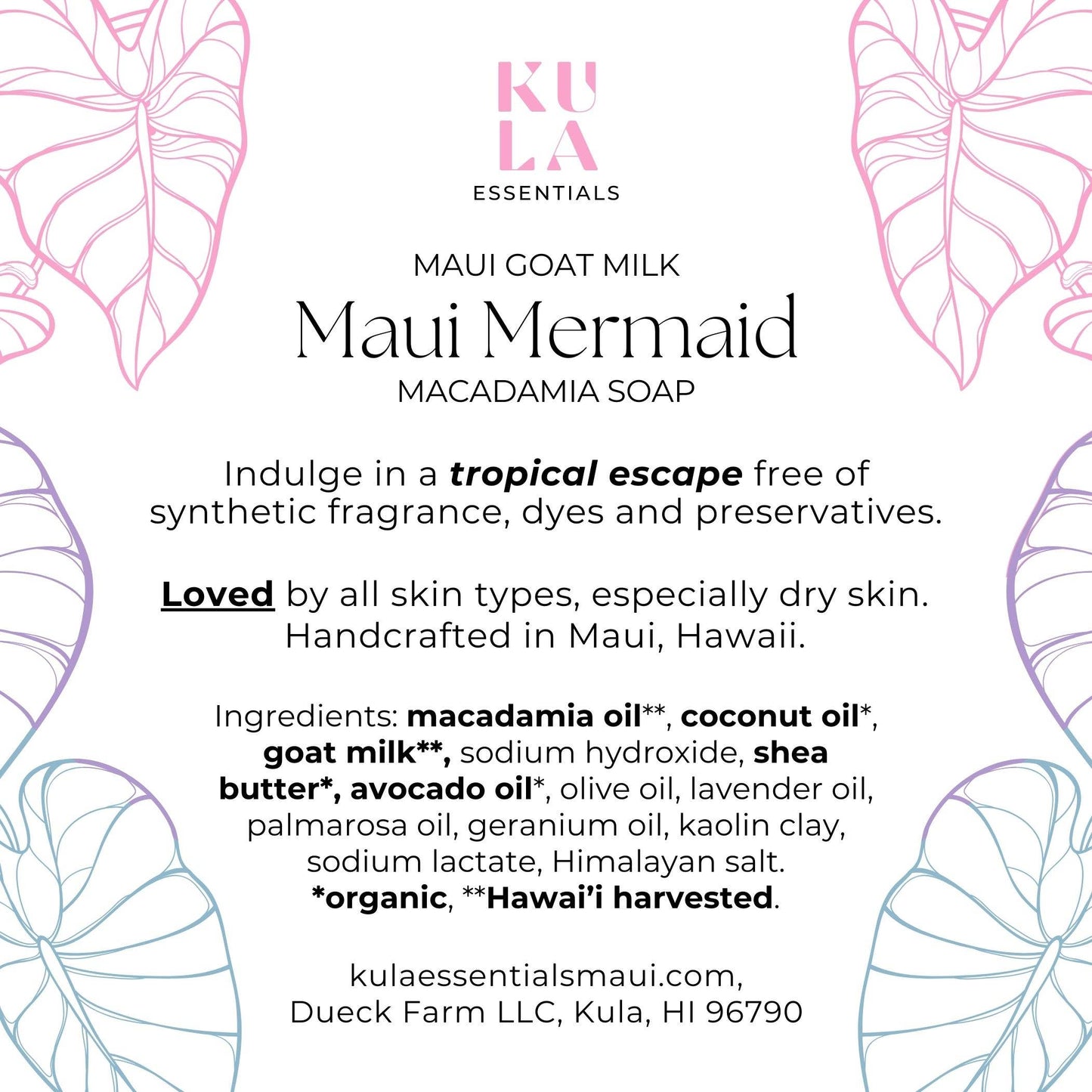 Maui Goat Milk Macadamia Soap - Maui Mermaid