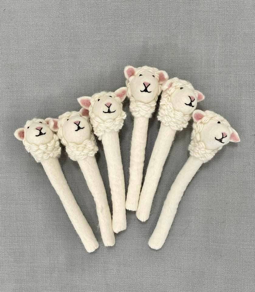 Sheep Pencil Topper - 100% Wool