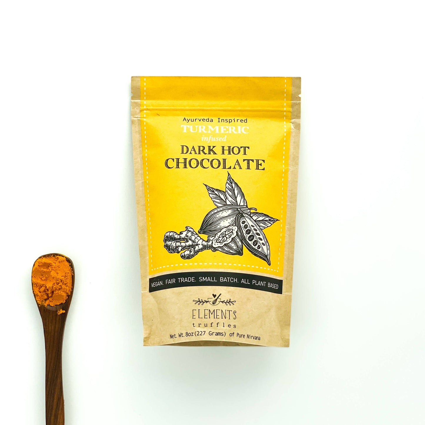 Delicious Hot Chocolate Infused with Turmeric VEGAN (8oz)