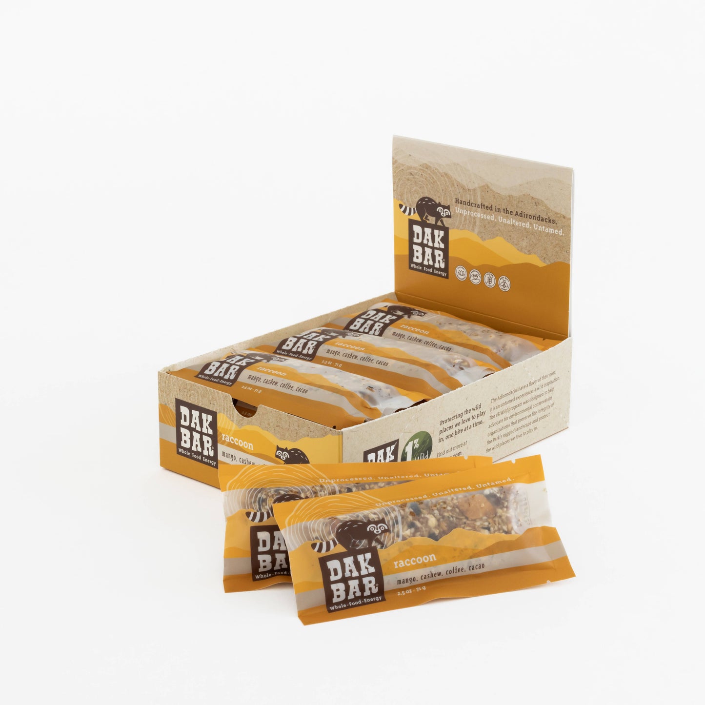 Raccoon Bar - Cashew, Mango, Cacao, & Coffee Bean Snack Bar