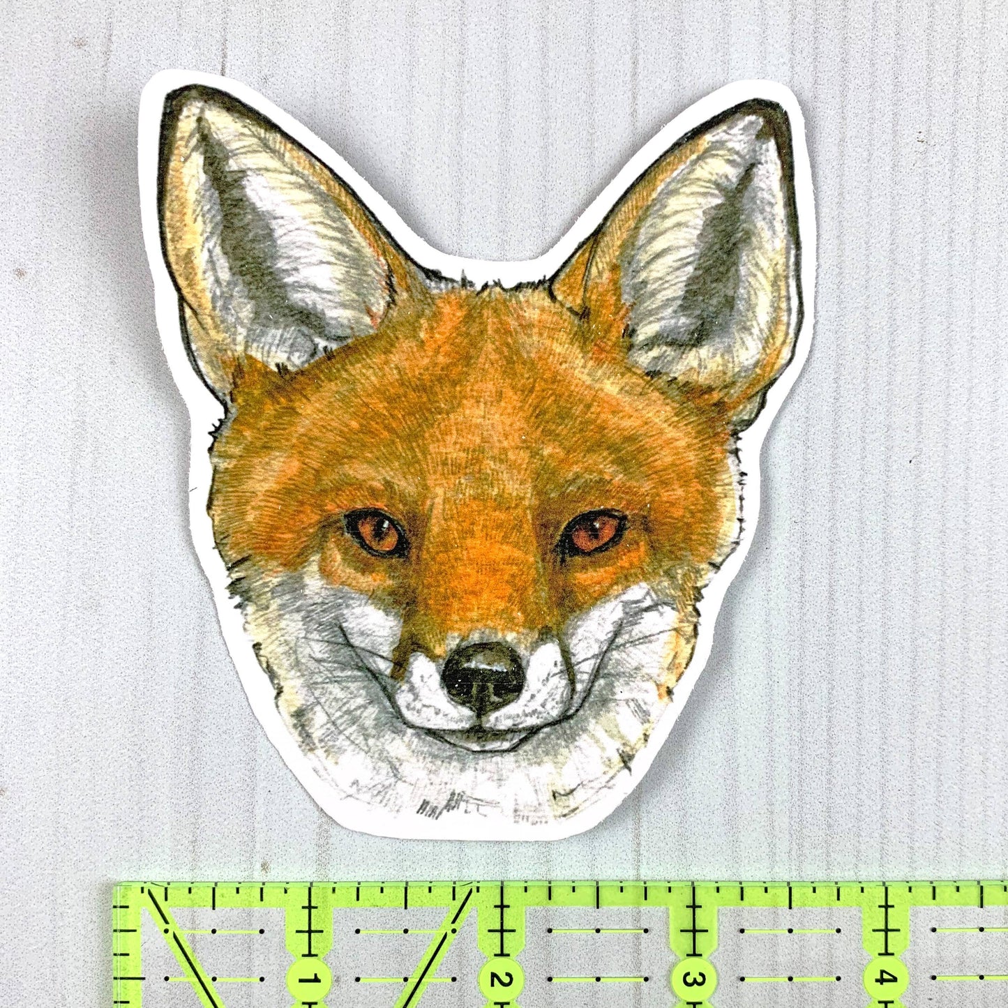 Red Fox Face Vinyl Sticker