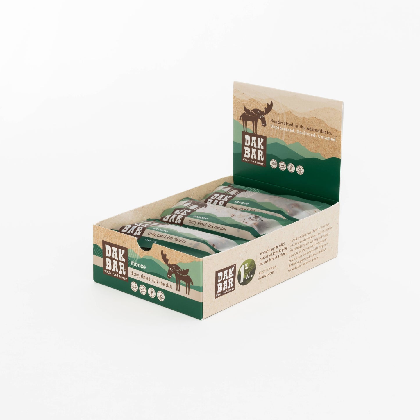 Moose Bar - Dark Chocolate, Almonds & Cherries Snack Bar