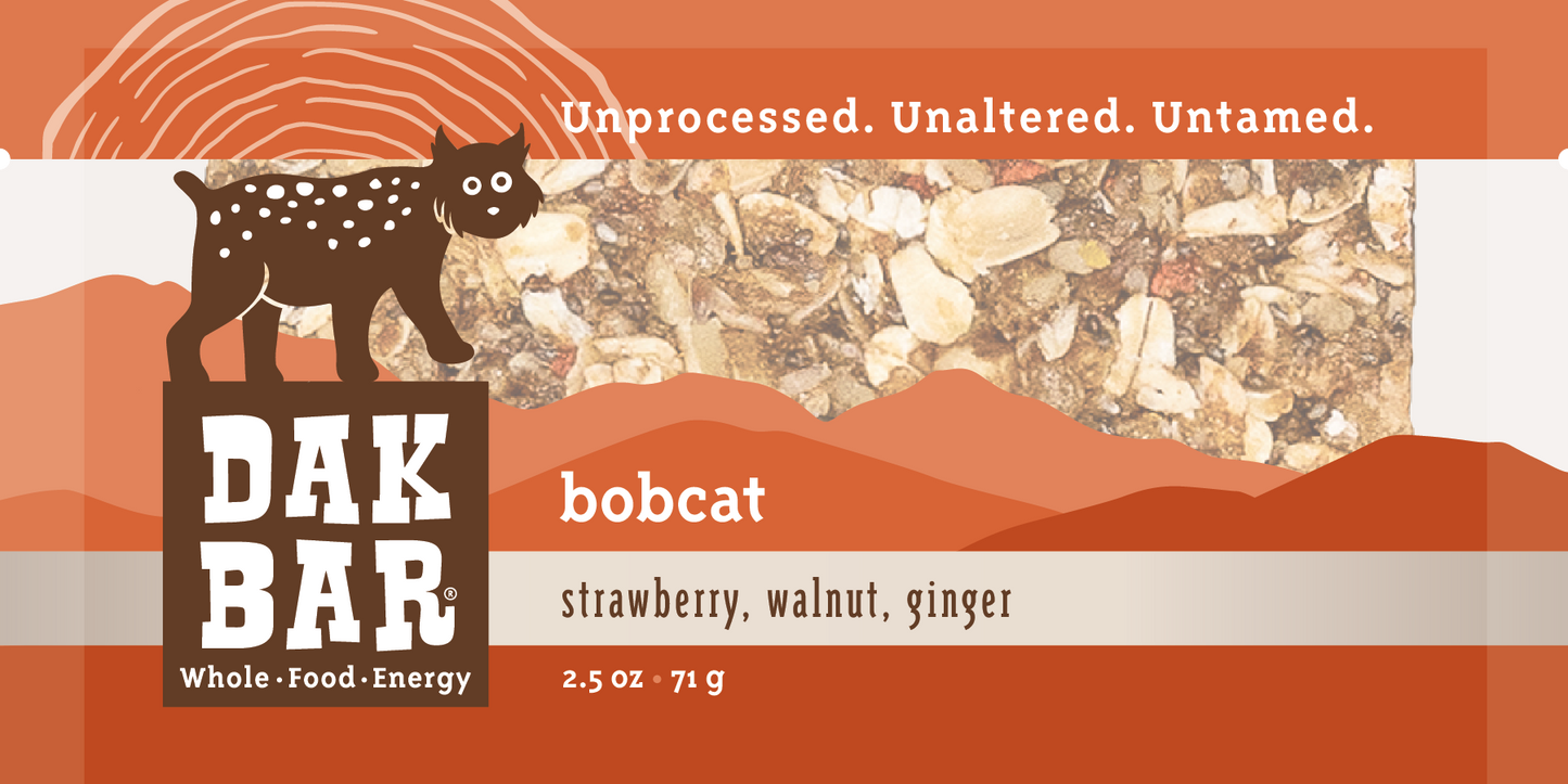 Bobcat Bar - Walnuts, Strawberries & Ginger Snack Bar