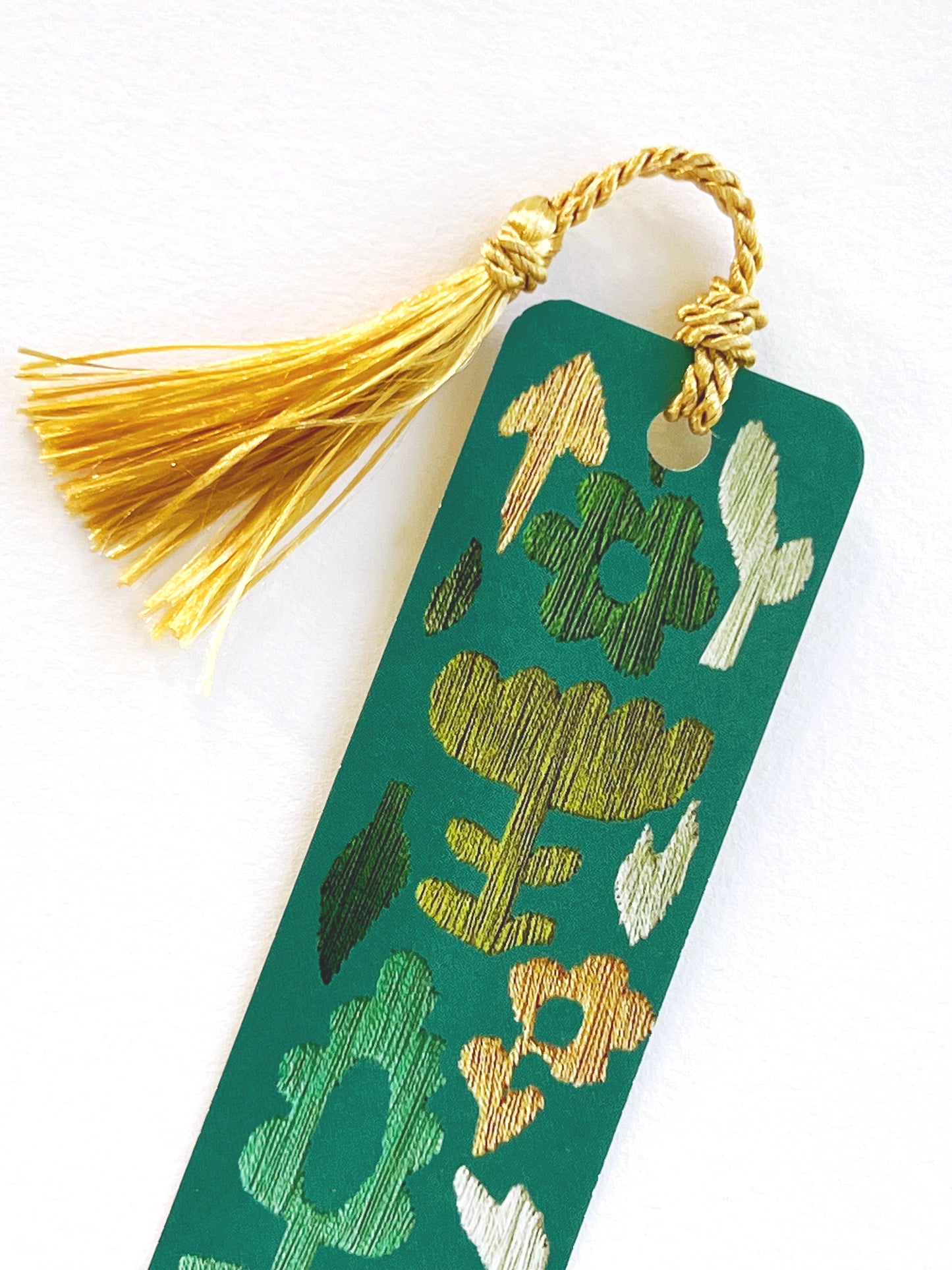Garden Embroidery Tassel Bookmark