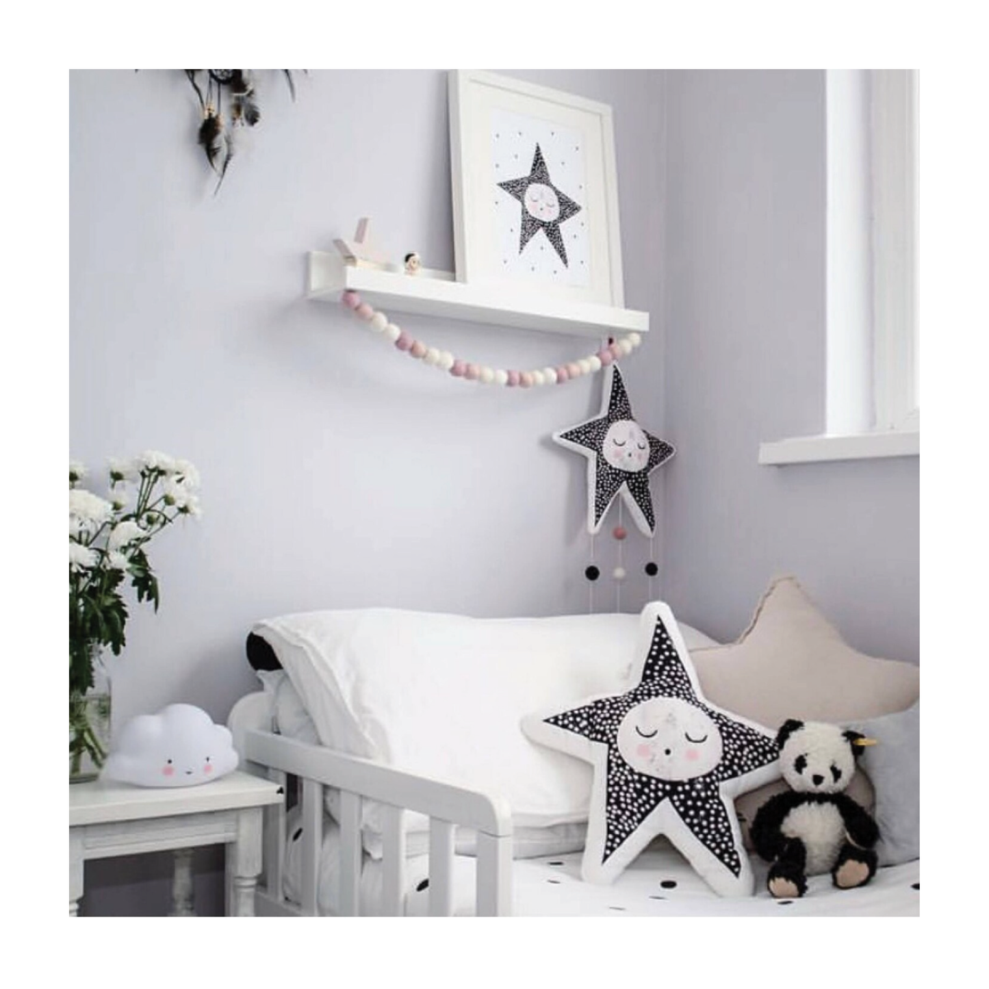 Ombre Pink Felt Ball Garland