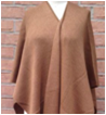 Alpaca Blend Knit Ruana Wrap - Caramel