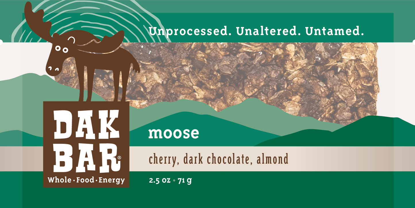 Moose Bar - Dark Chocolate, Almonds & Cherries Snack Bar