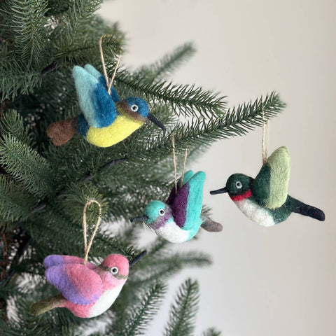 Humming Bird Ornament (Variety Pack of 4)