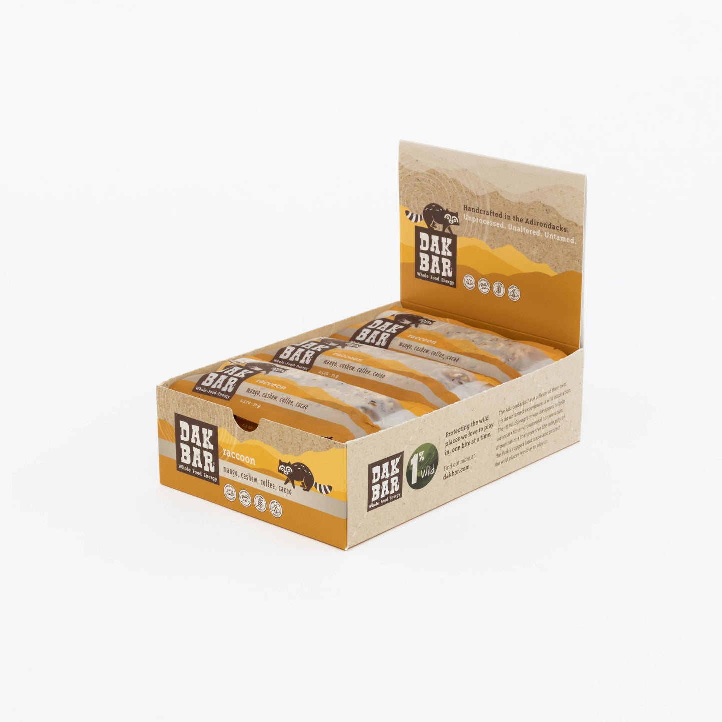 Raccoon Bar - Cashew, Mango, Cacao, & Coffee Bean Snack Bar