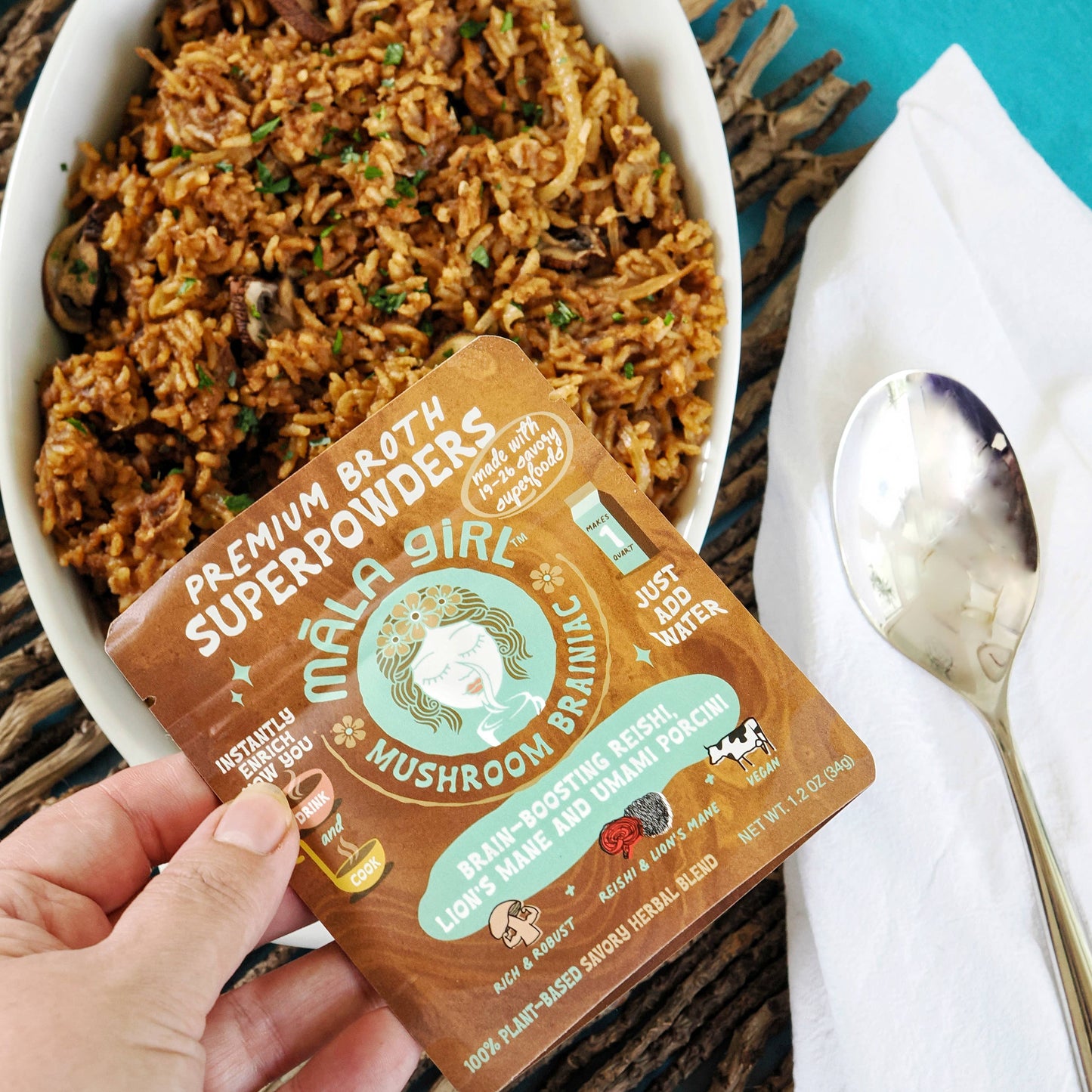 Superfood Instant Broth Powder w/ Reishi and Lions Mane