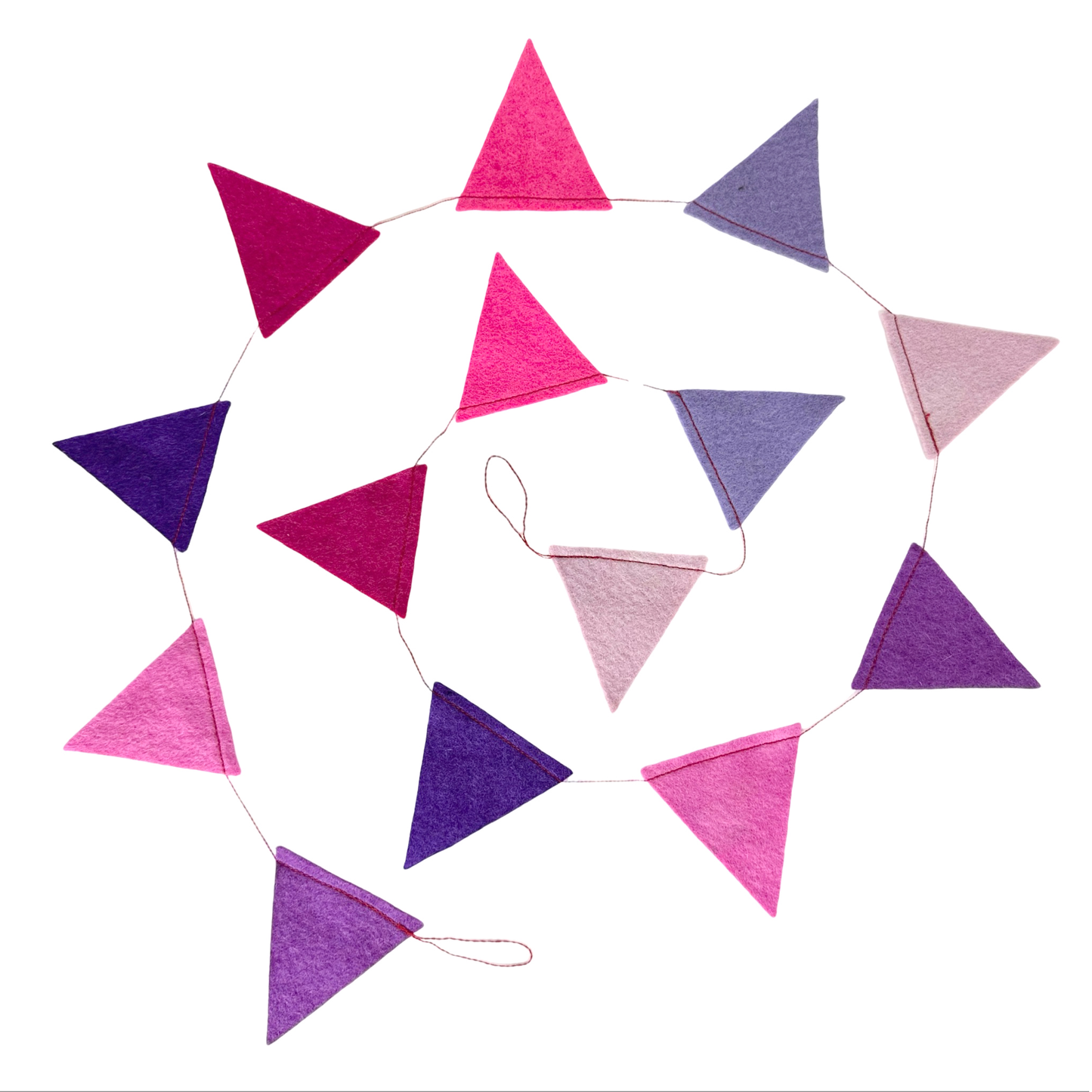 Pink & Purple Felt Bunting