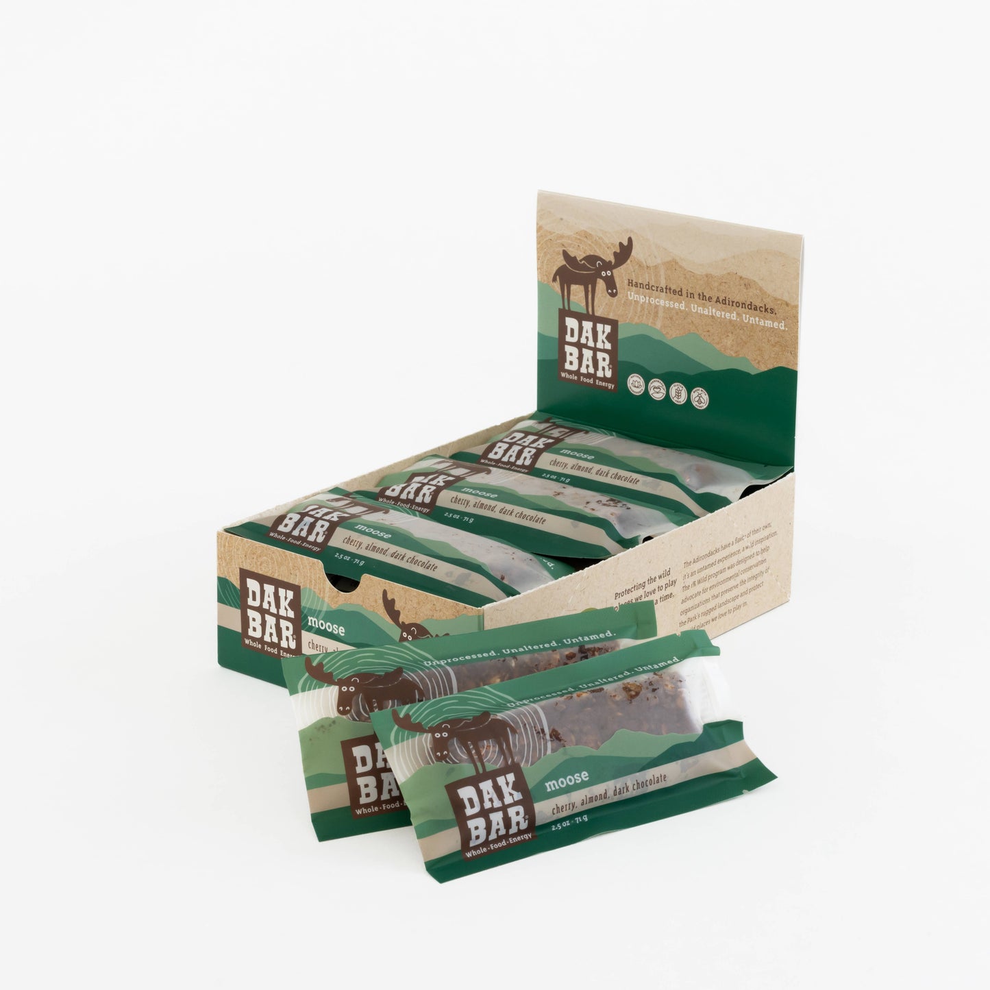 Moose Bar - Dark Chocolate, Almonds & Cherries Snack Bar