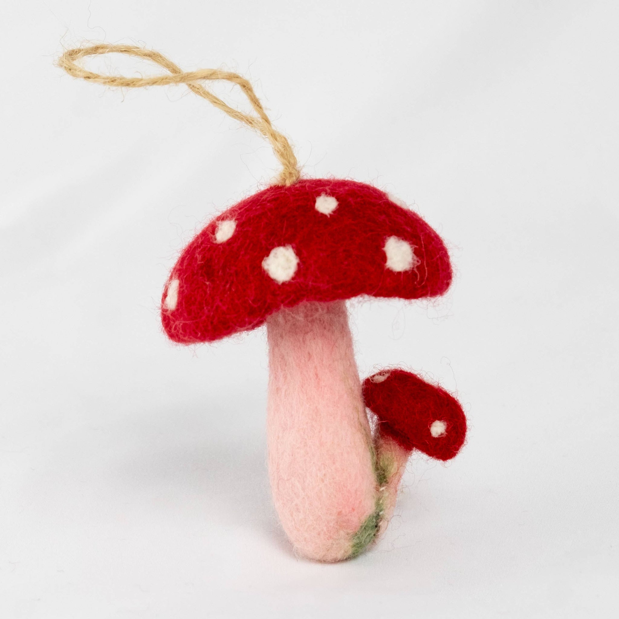 Felt Spotted Mushroom Ornament