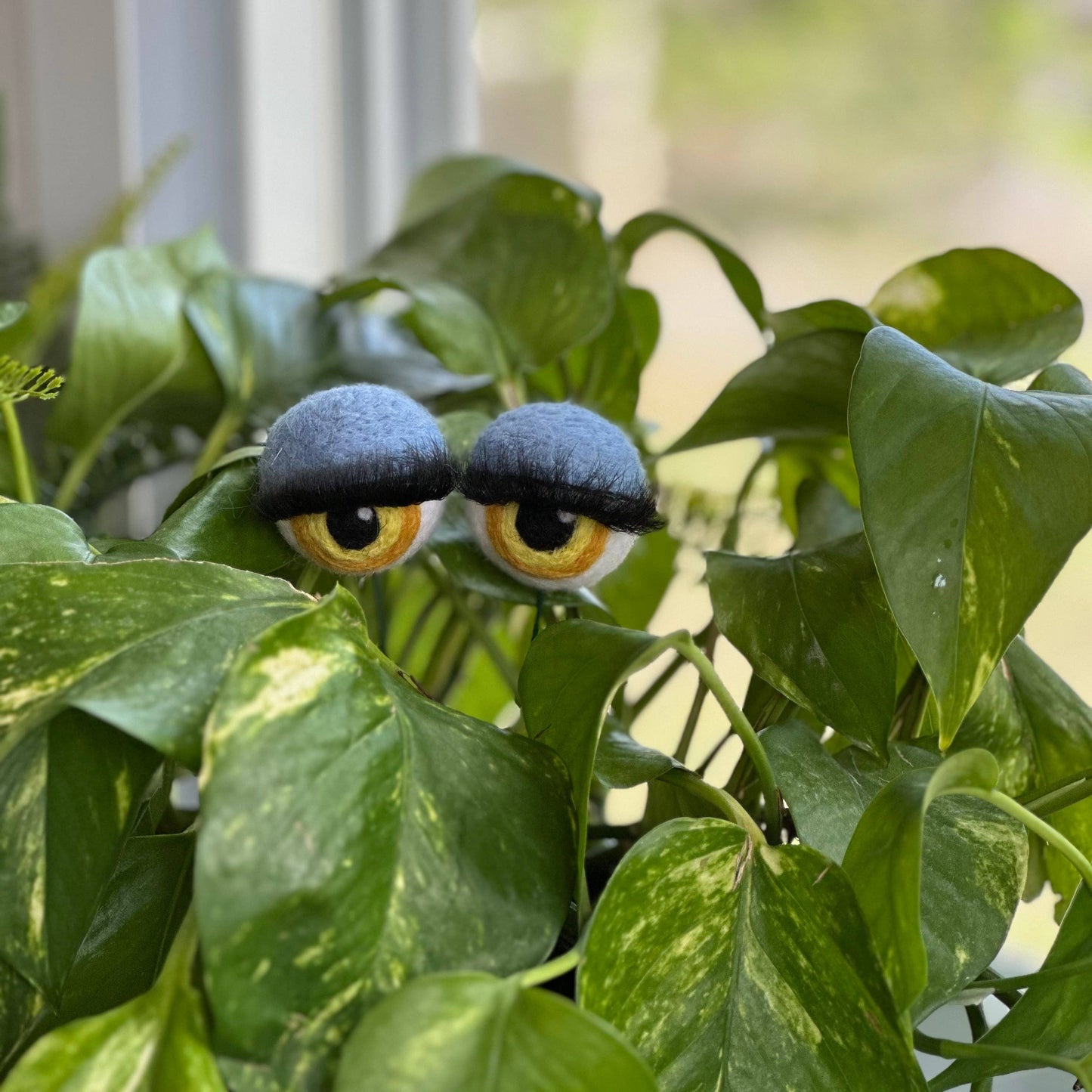 Felt Planter Eyeballs with Eyelashes 