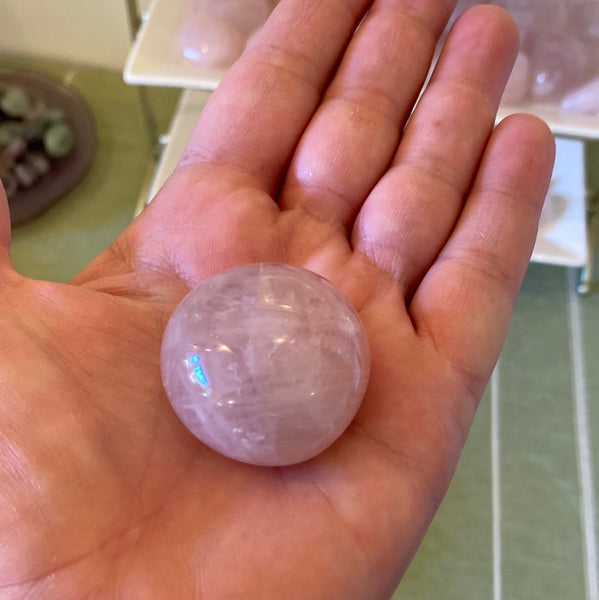 Rose Quartz Spherical Crystal