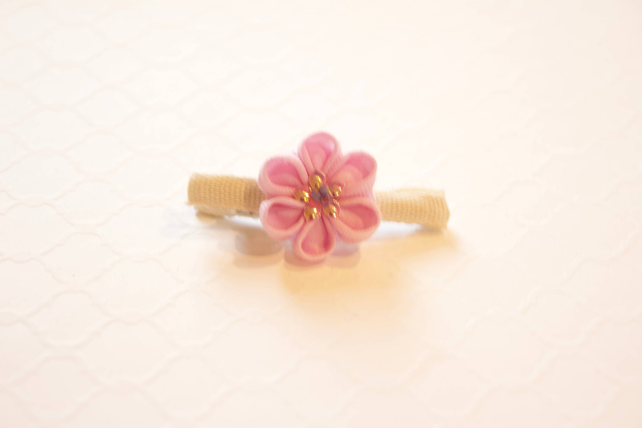 Lilac flower hair clip small