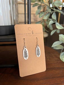 Silver Pine Tree Earrings